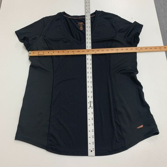 Copper Fit Thermal Shirt Womens XXL Black V Neck Live Limitless Short Sleeve - Picture 8 of 12